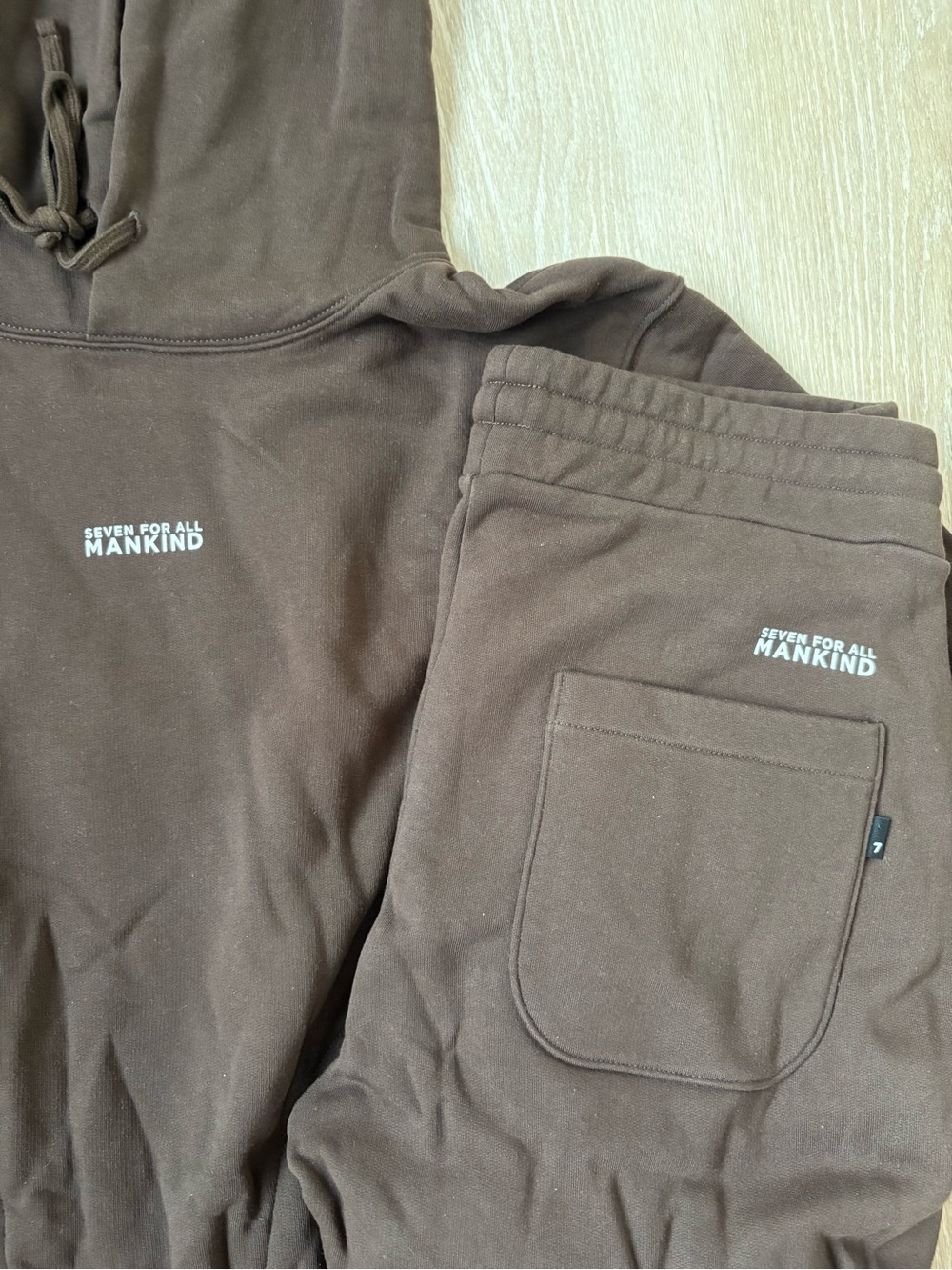 7 For All Mankind Brown Hoodie & Sweatpants Set